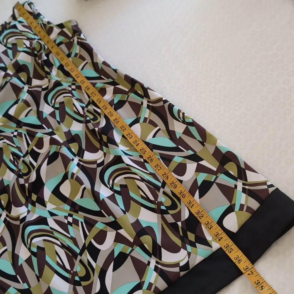 Connected Petite Sheath Dress Sz6P Geometric Sleeveless Zip-up EUC Poly/Spandex - Picture 11 of 12